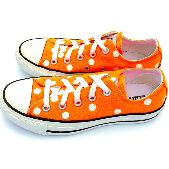 Converse Shoes - Converse 6 NEON ORANGE Polka Dot Chuck Taylor AS